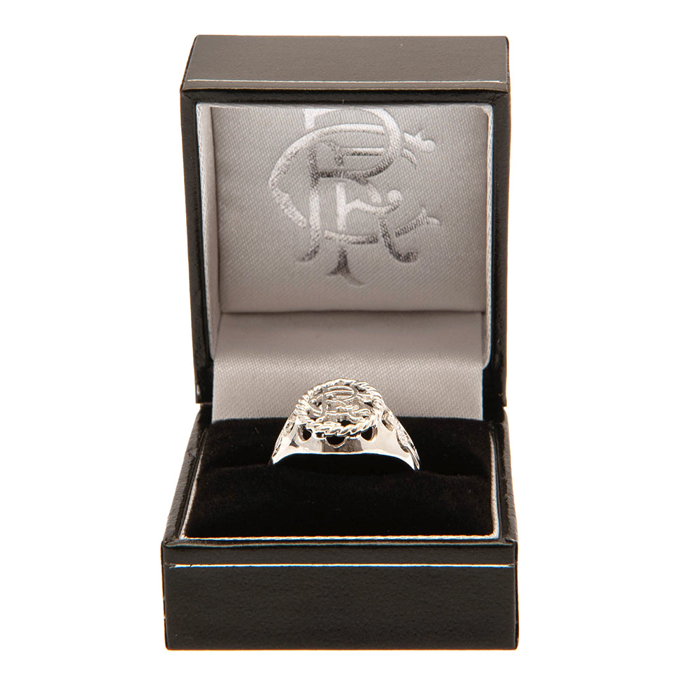 Rangers FC Sterling Silver Ring Large - Officially licensed merchandise.