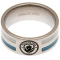 Manchester City FC Colour Stripe Ring Small - Officially licensed merchandise.