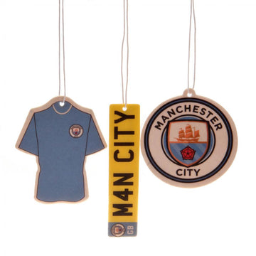 Manchester City FC 3pk Air Freshener - Officially licensed merchandise.