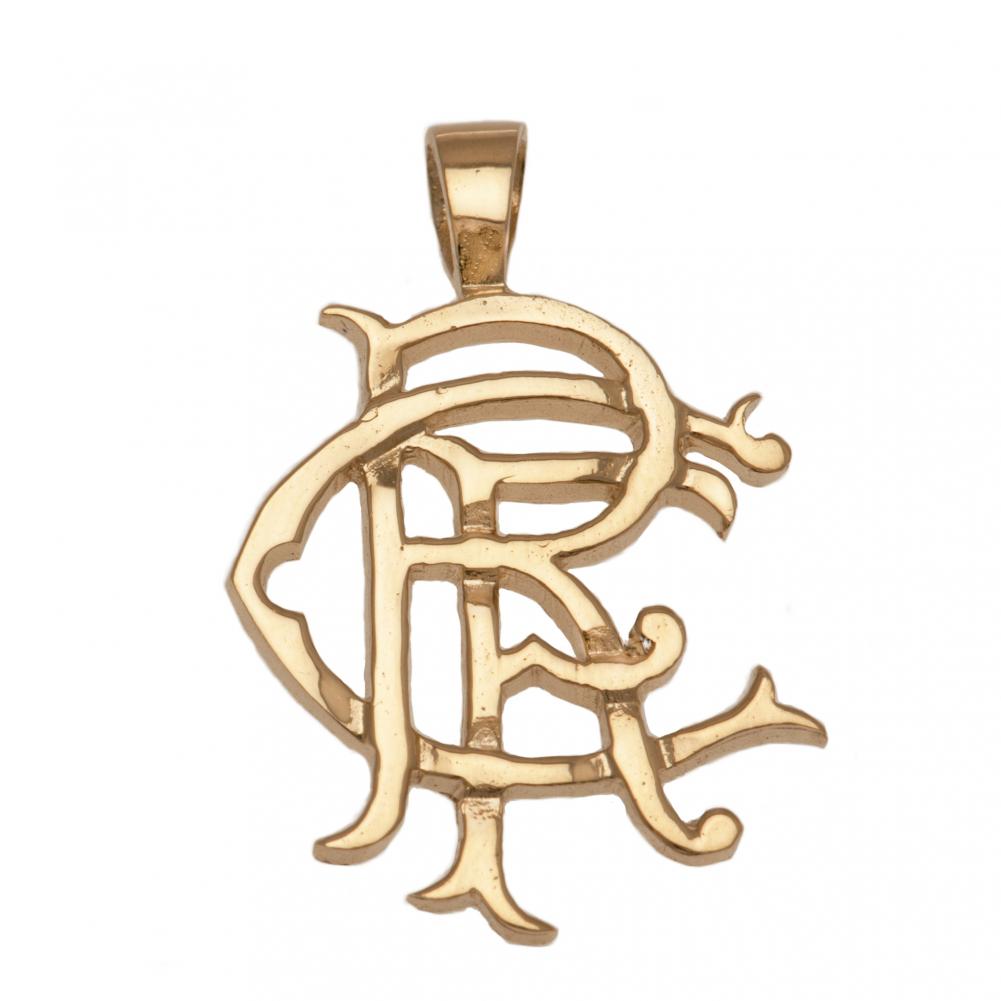 Rangers FC 9ct Gold Pendant Heavy Large - Officially licensed merchandise.