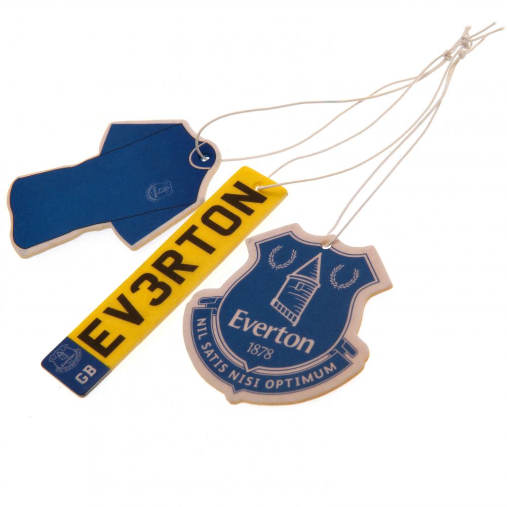 Everton FC 3pk Air Freshener - Officially licensed merchandise.