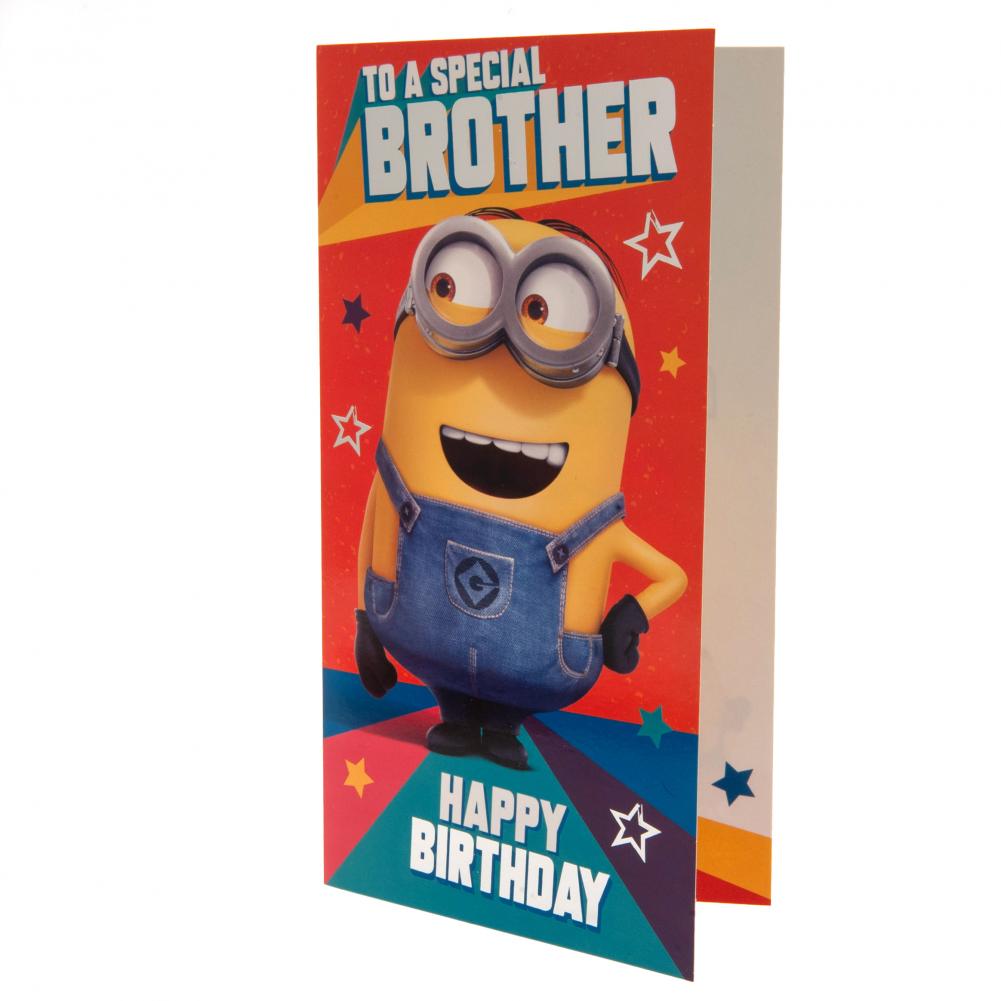 Despicable Me 3 Minion Birthday Card Brother - Officially licensed merchandise.