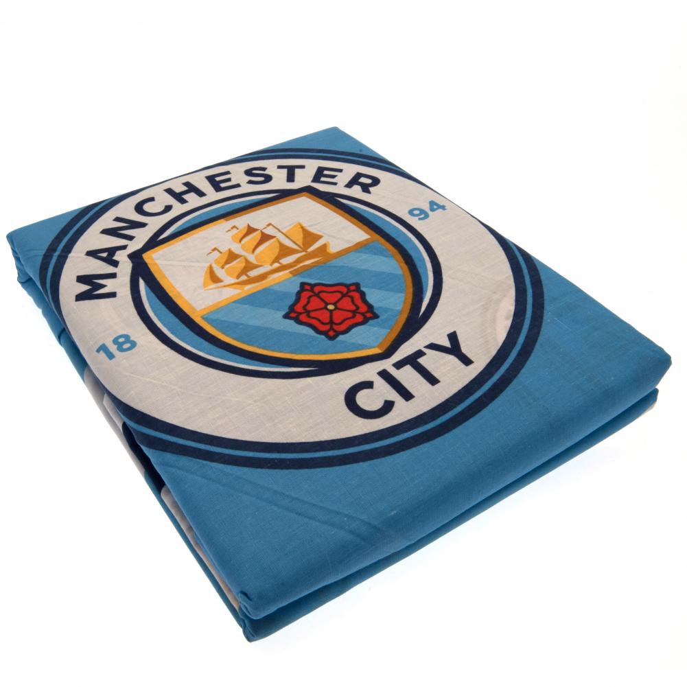 Manchester City FC Single Duvet Set PL - Officially licensed merchandise.