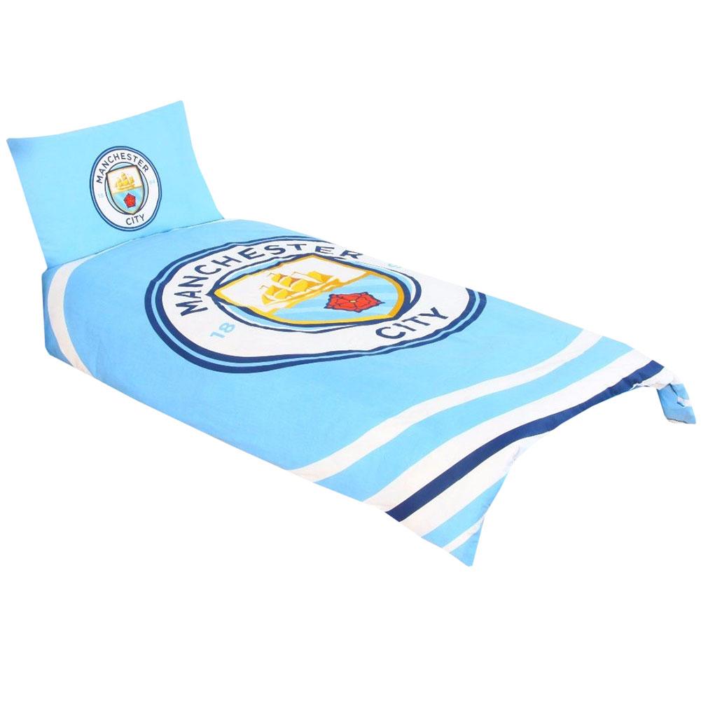 Manchester City FC Single Duvet Set PL - Officially licensed merchandise.