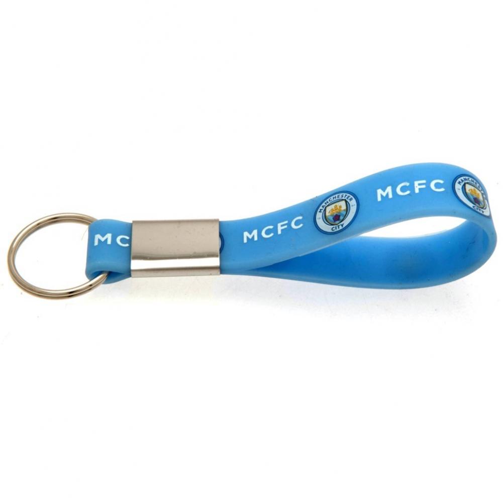 Manchester City FC Silicone Keyring - Officially licensed merchandise.