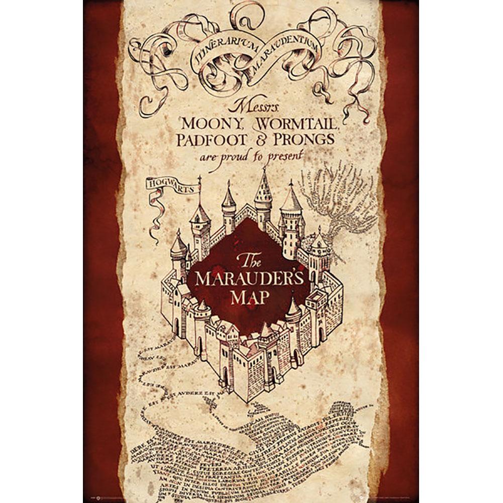 Harry Potter Poster Marauders Map 293 - Officially licensed merchandise.