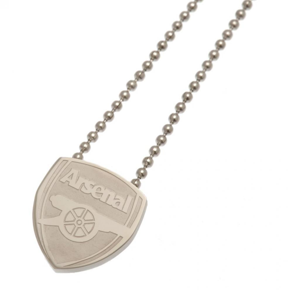 Arsenal FC Stainless Steel Pendant & Chain - Officially licensed merchandise.