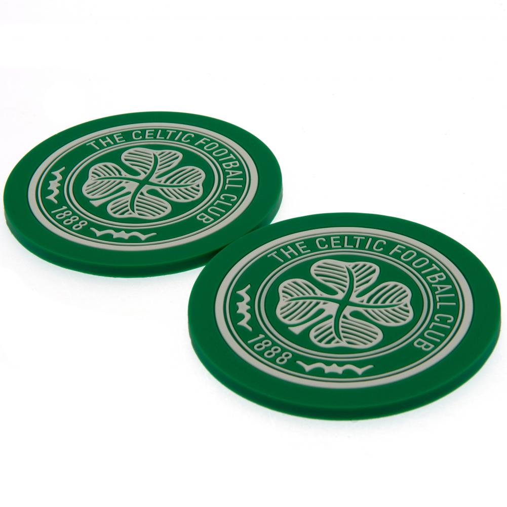 Celtic FC 2pk Coaster Set - Officially licensed merchandise.