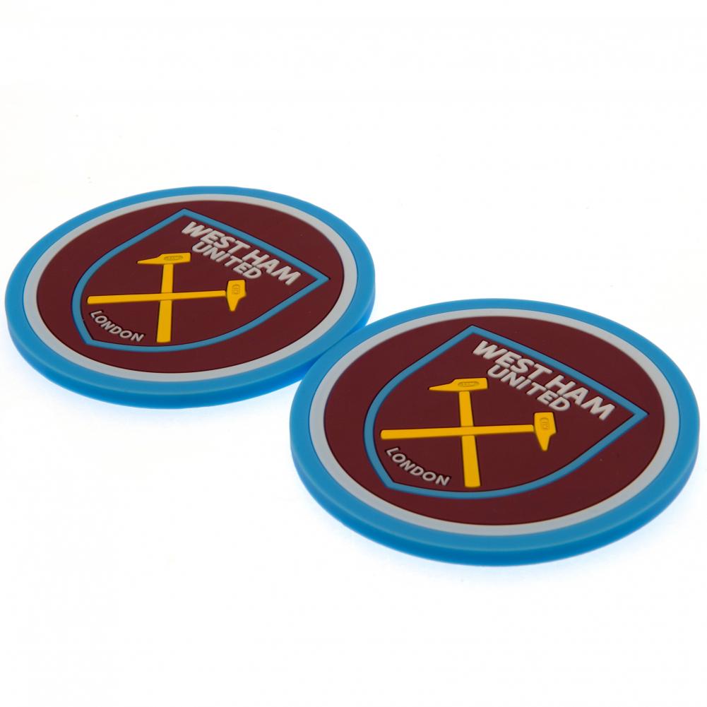 West Ham United FC 2pk Coaster Set - Officially licensed merchandise.