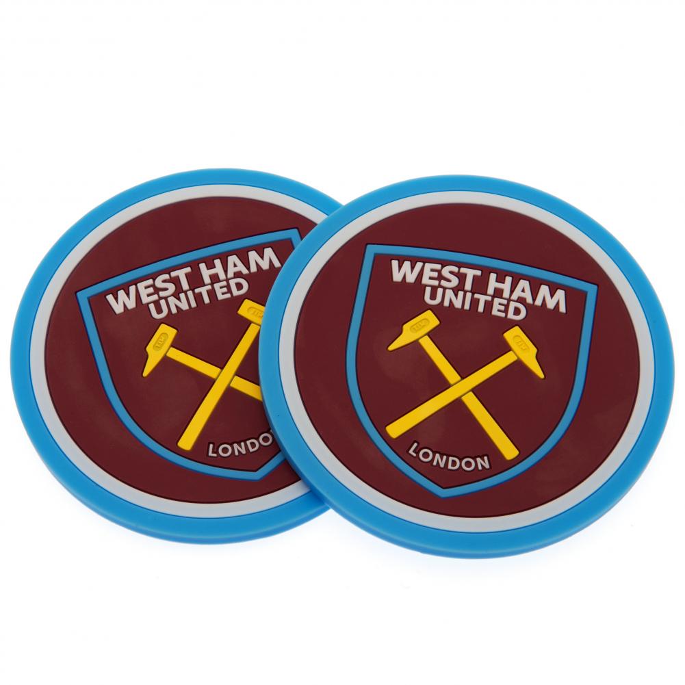 West Ham United FC 2pk Coaster Set - Officially licensed merchandise.