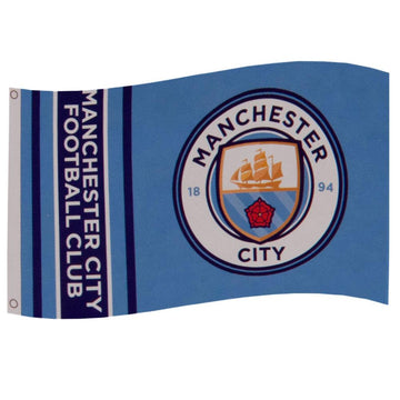 Manchester City FC Flag WM - Officially licensed merchandise.