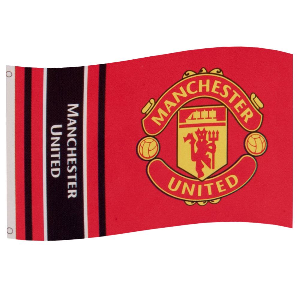 Manchester United FC Flag WM - Officially licensed merchandise.