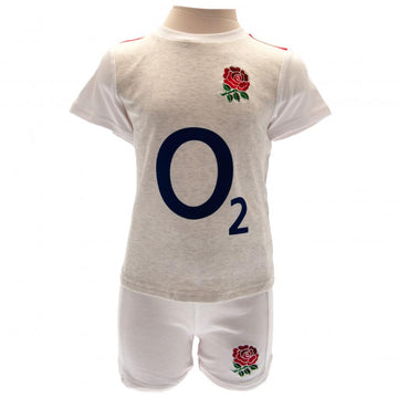 England RFU Shirt & Short Set 6/9 mths GR - Officially licensed merchandise.