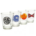 Dragon Ball Z 4pk Shot Glass Set - Officially licensed merchandise.