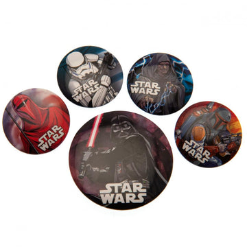 Star Wars Button Badge Set - Officially licensed merchandise.