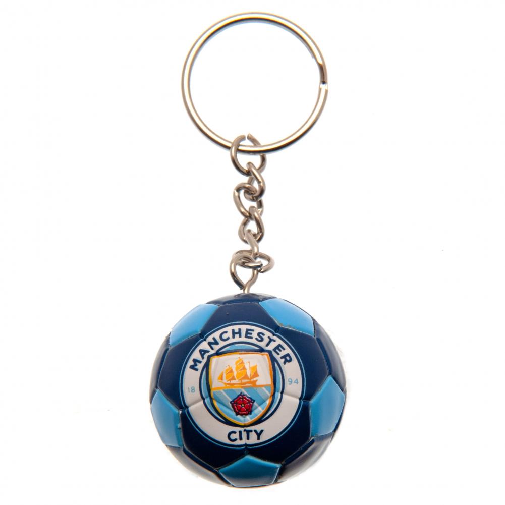 Manchester City FC Football Keyring - Officially licensed merchandise.