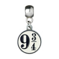 Harry Potter Silver Plated Charm 9 & 3 Quarters - Officially licensed merchandise.