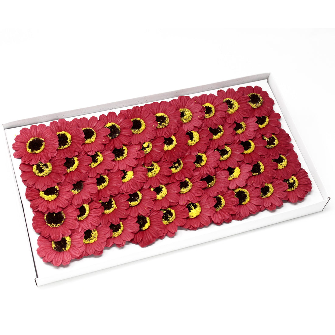 Craft Soap Flowers - Sml Sunflower - Red x 10 pcs