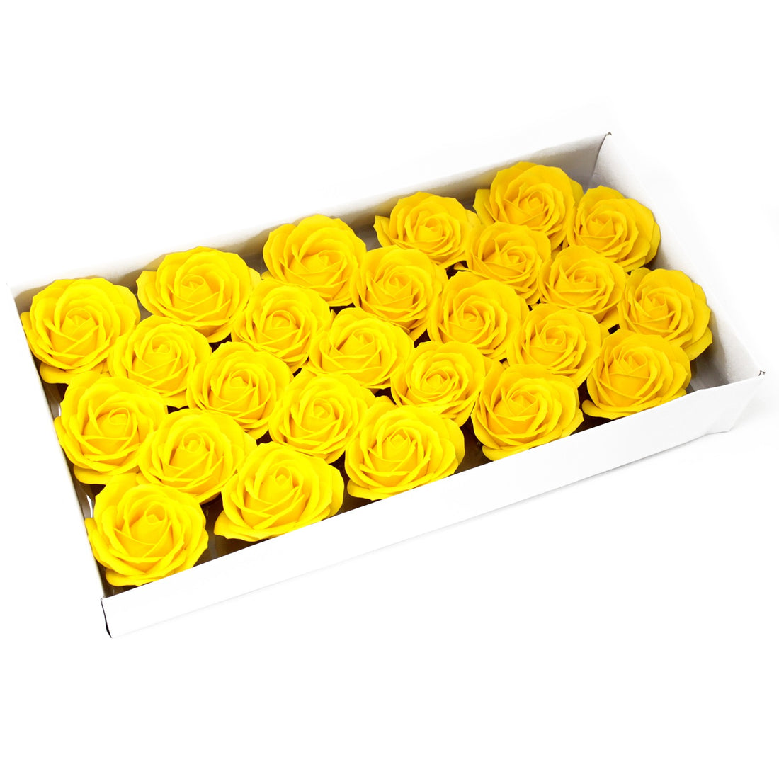 Craft Soap Flowers - Lrg Rose - Yellow x 10 pcs