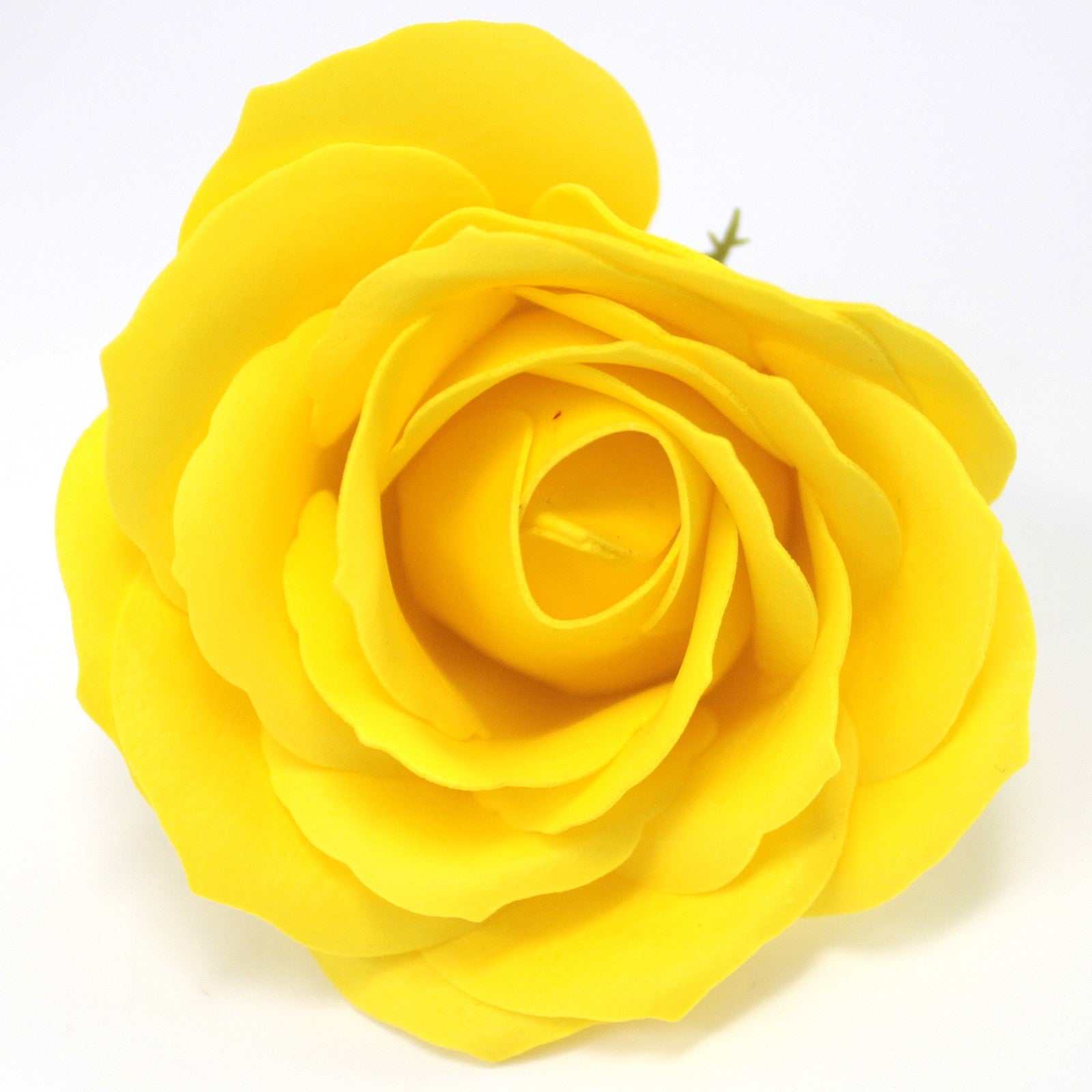 Craft Soap Flowers - Lrg Rose - Yellow x 10 pcs