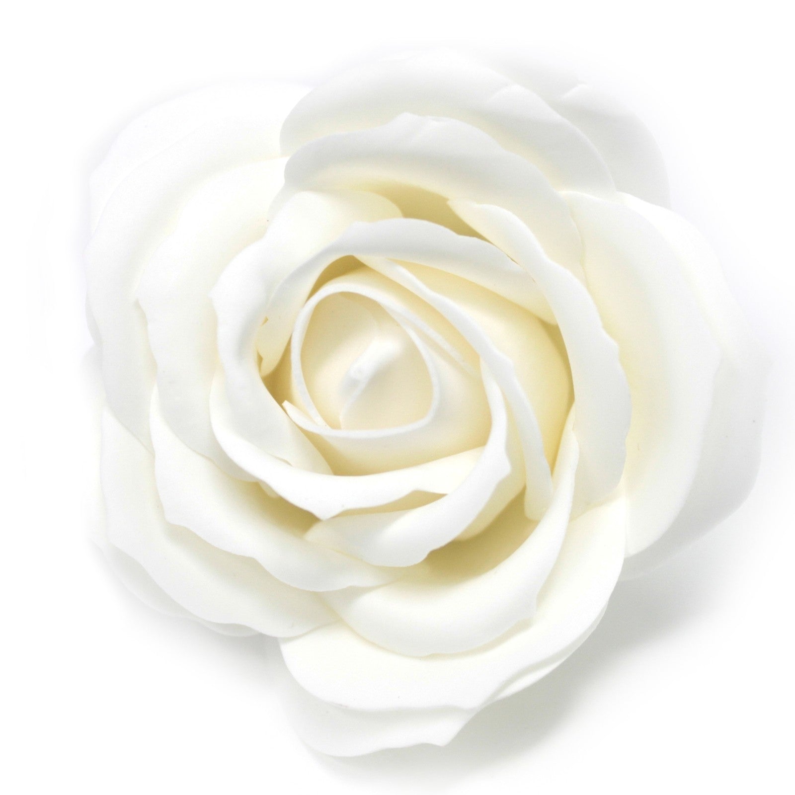 Craft Soap Flowers - Lrg Rose - White x 10 pcs