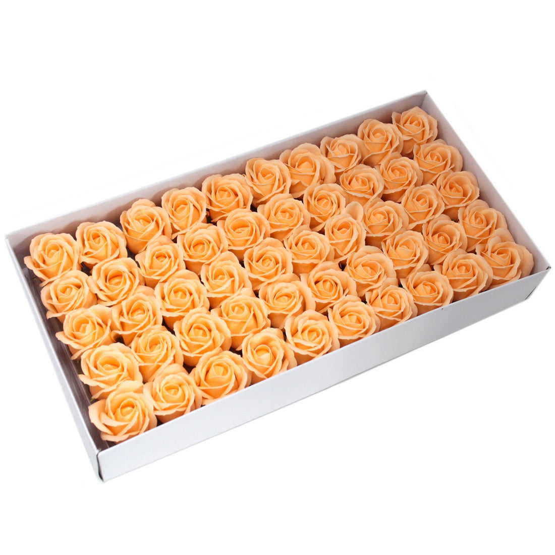 Craft Soap Flowers - Med Rose - Peach x 10 pcs