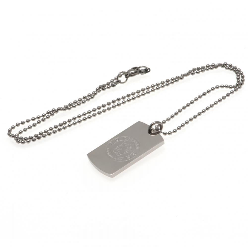 Chelsea FC Engraved Dog Tag & Chain - Officially licensed merchandise.