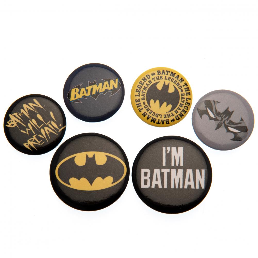 Batman Button Badge Set - Officially licensed merchandise.