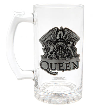 Queen Glass Tankard - Officially licensed merchandise.