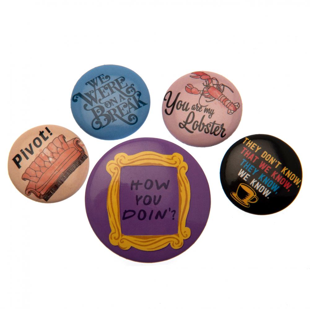 Friends Button Badge Set - Officially licensed merchandise.