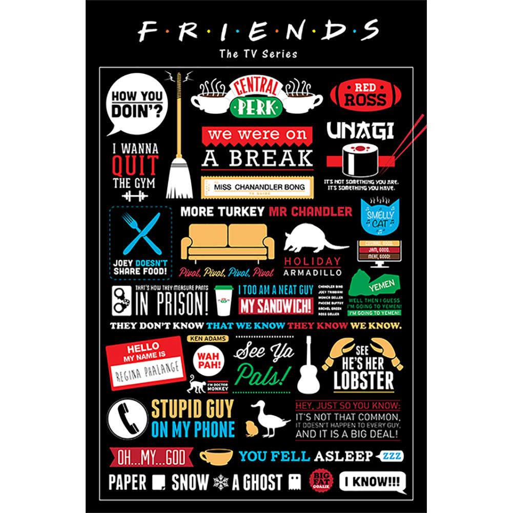 Friends Poster Infographic 150 - Officially licensed merchandise.