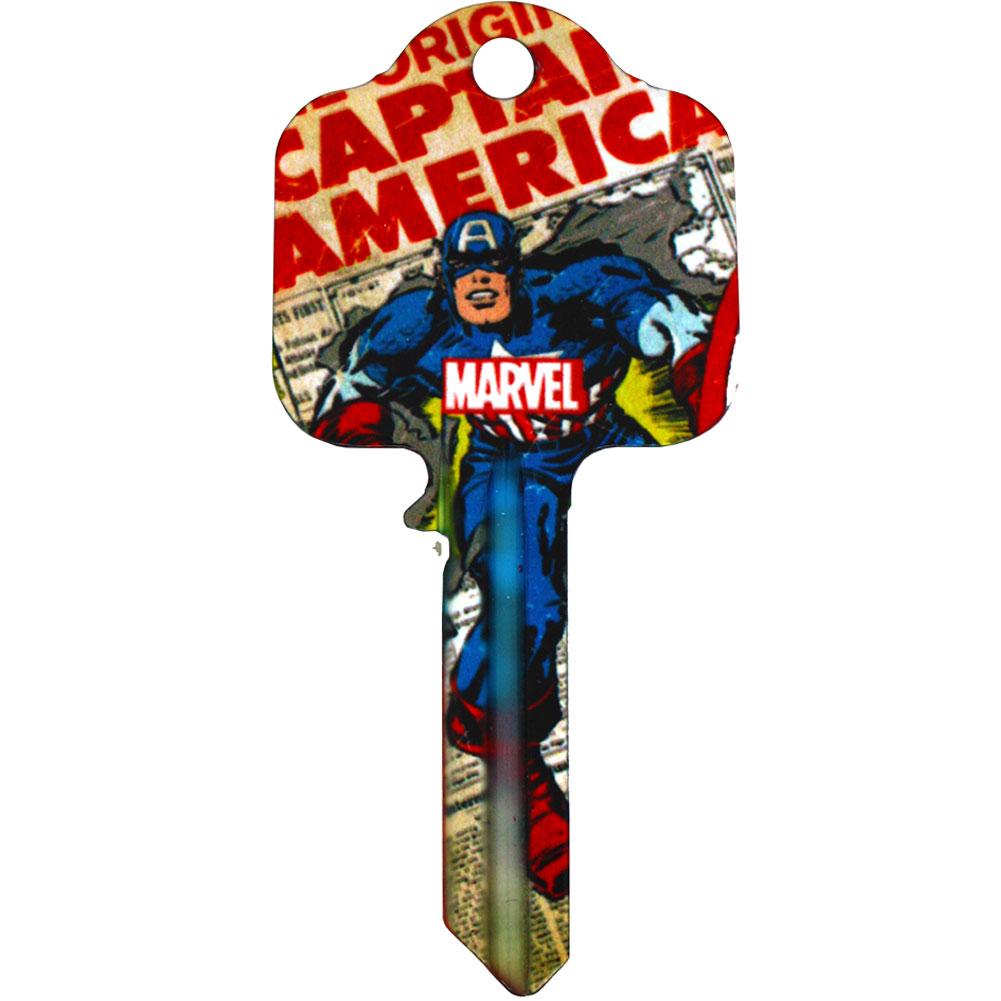 Marvel Comics Door Key Captain America - Officially licensed merchandise.