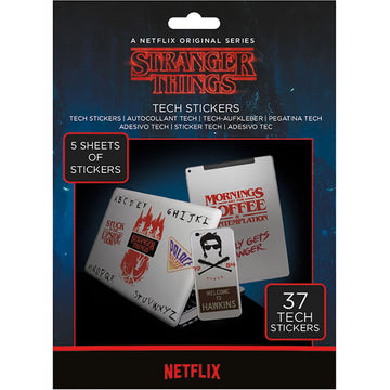 Stranger Things Tech Stickers - Officially licensed merchandise.