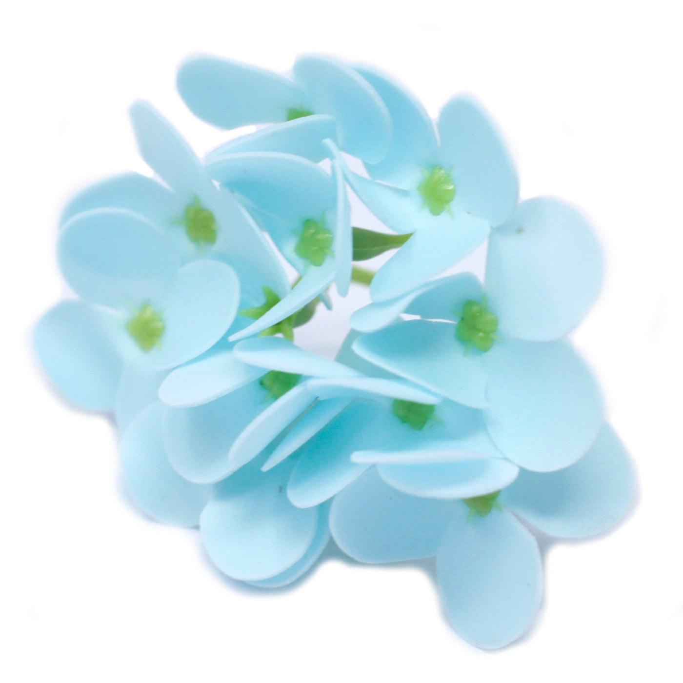 Craft Soap Flowers - Hyacinth Bean - Baby Blue x 10 pcs