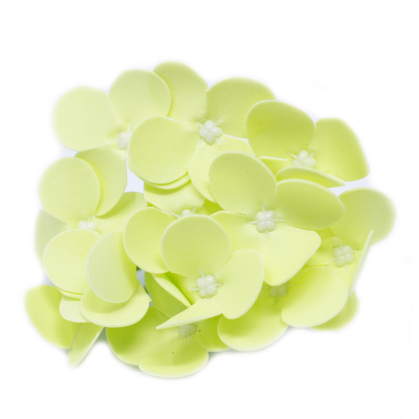 Craft Soap Flowers - Hyacinth Bean - Spring Green x 10 pcs