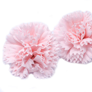 Craft Soap Flowers - Carnations - Pink x 10 pcs