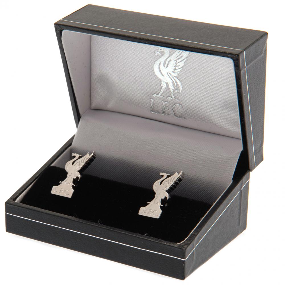 Liverpool FC Stainless Steel Formed Cufflinks LB - Officially licensed merchandise.