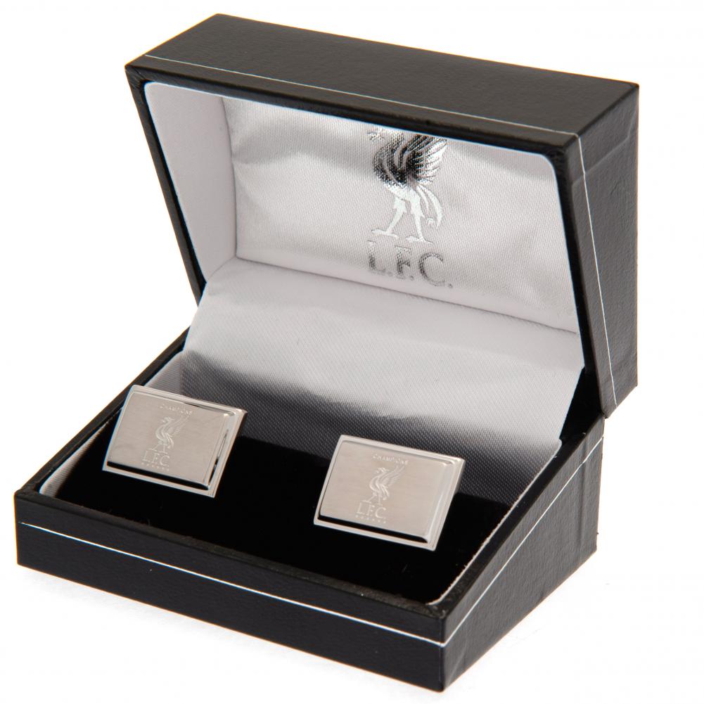 Liverpool FC Champions Of Europe Stainless Steel Cufflinks - Officially licensed merchandise.