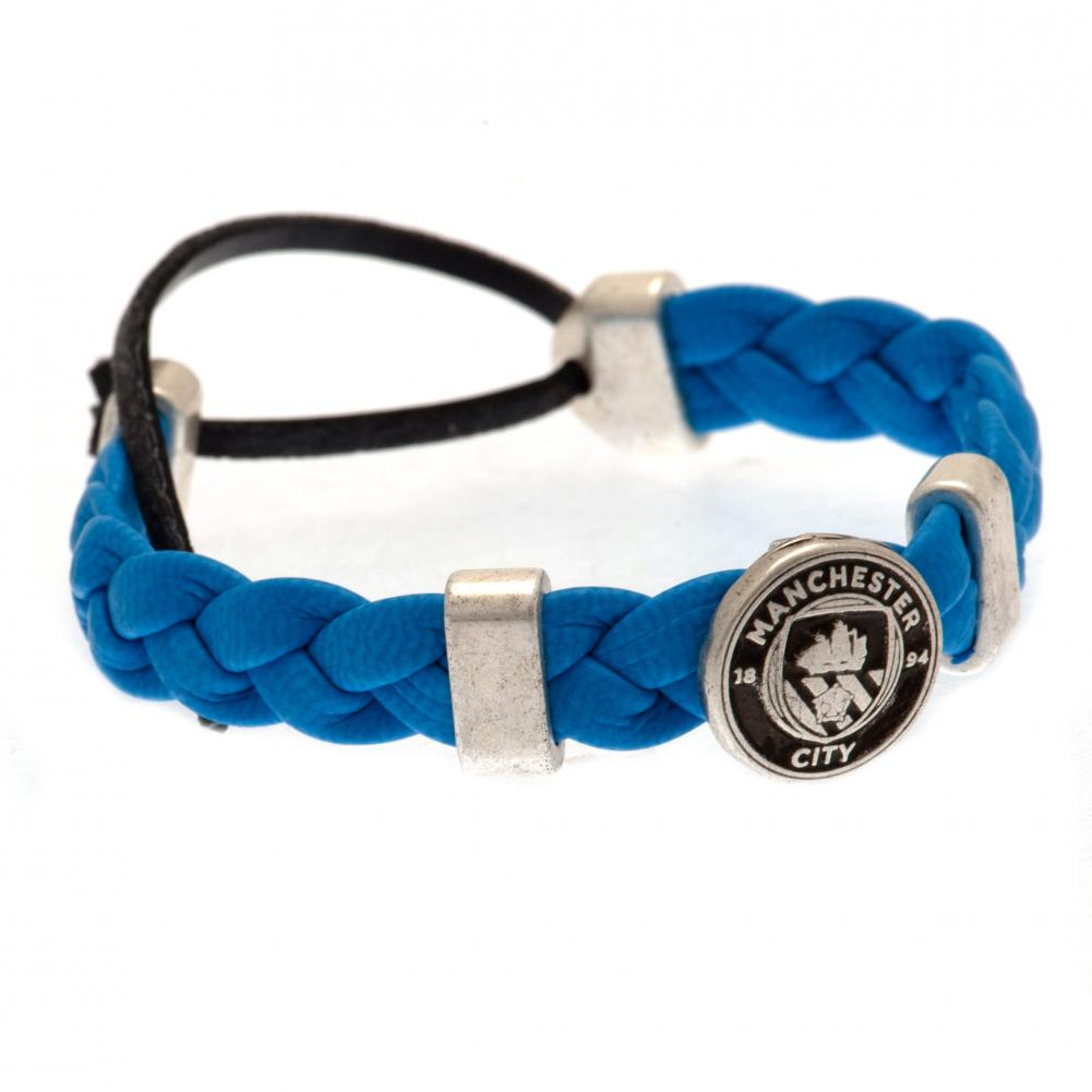 Manchester City FC PU Slider Bracelet - Officially licensed merchandise.