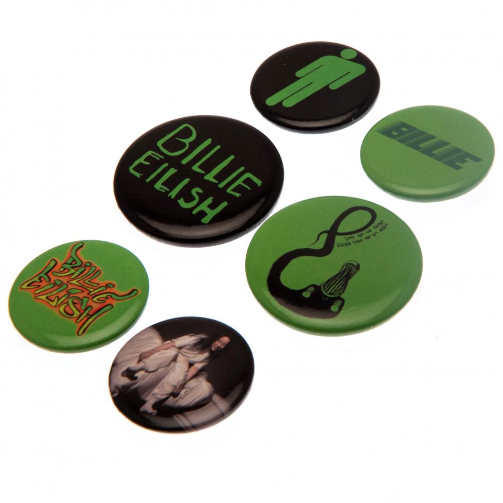 Billie Eilish Button Badge Set - Officially licensed merchandise.