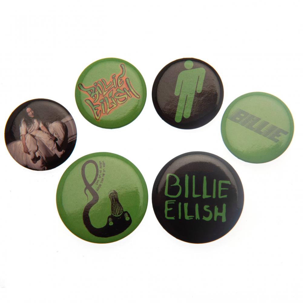 Billie Eilish Button Badge Set - Officially licensed merchandise.