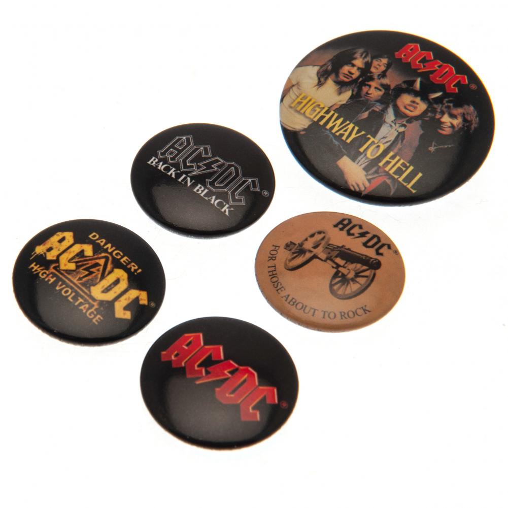 AC/DC Button Badge Set - Officially licensed merchandise.