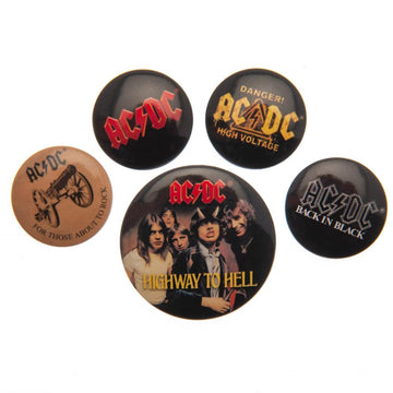 AC/DC Button Badge Set - Officially licensed merchandise.