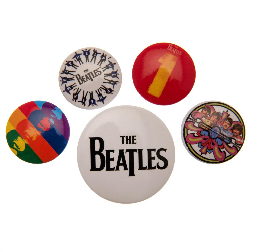 The Beatles Button Badge Set BK - Officially licensed merchandise.