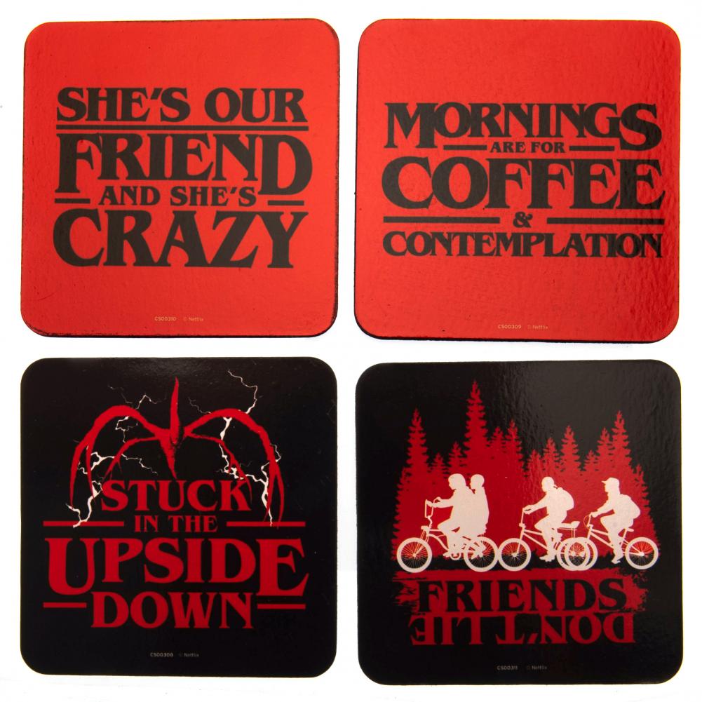 Stranger Things Coaster Set - Officially licensed merchandise.