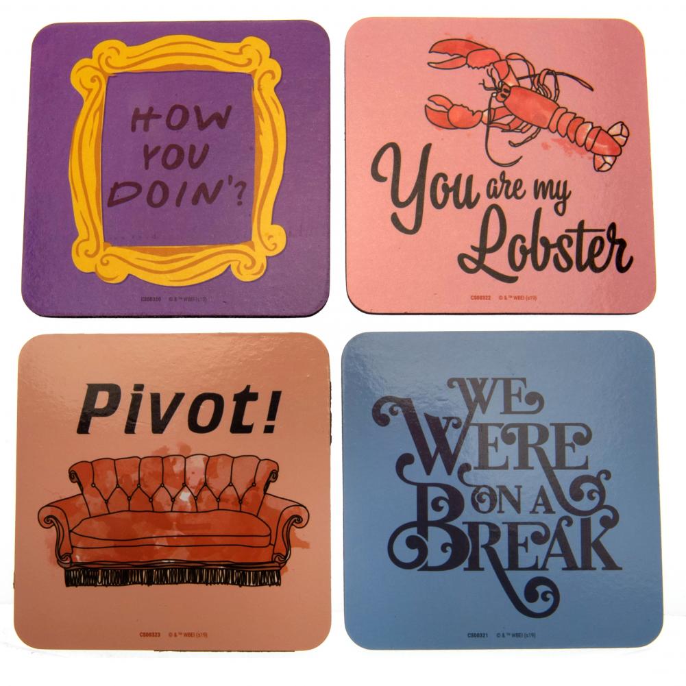 Friends Coaster Set Lobster - Officially licensed merchandise.