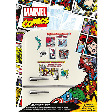 Marvel Comics Fridge Magnet Set - Officially licensed merchandise.