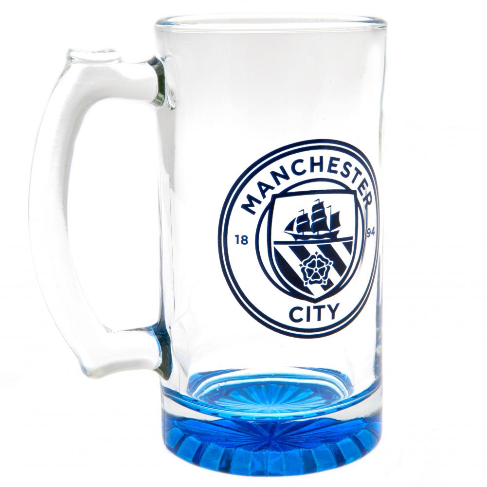 Manchester City FC Stein Glass Tankard - Officially licensed merchandise.