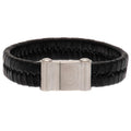 Fulham FC Single Plait Leather Bracelet - Officially licensed merchandise.