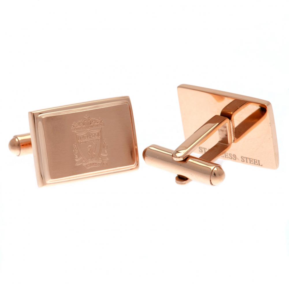 Liverpool FC Rose Gold Plated Cufflinks - Officially licensed merchandise.